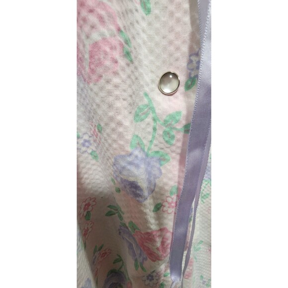 MSL Vintage Longsleeve Maxi Robe Floral HousebDress Mumu Housecoat Modest Sz  L - Picture 5 of 8